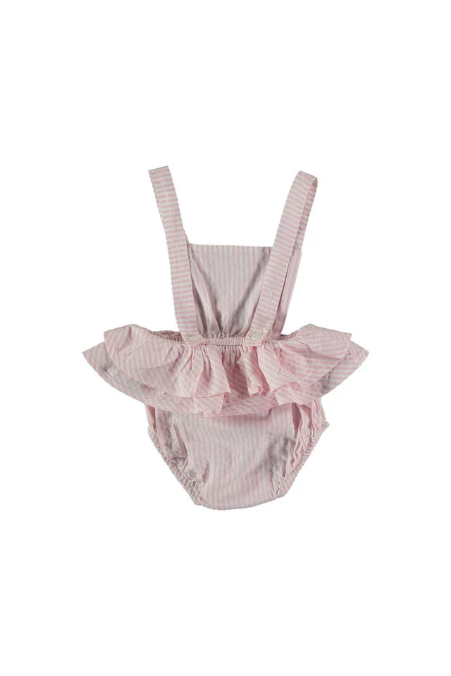 Striped Baby Romper - Pink