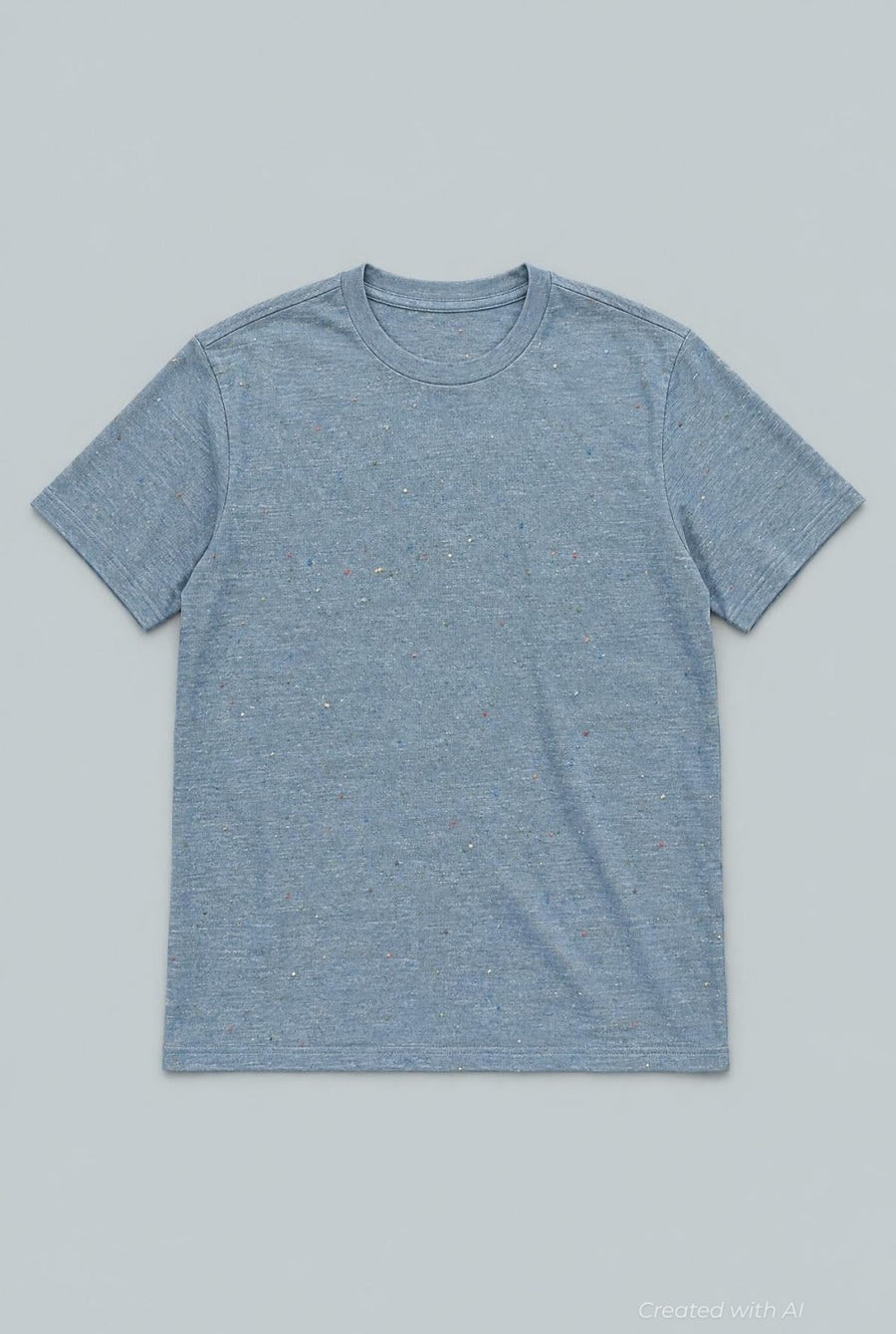 Junko Donegal Crewneck Tee - Blue - M - T-shirt