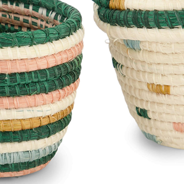 Green Mini Lidded Ornaments, Set of 2