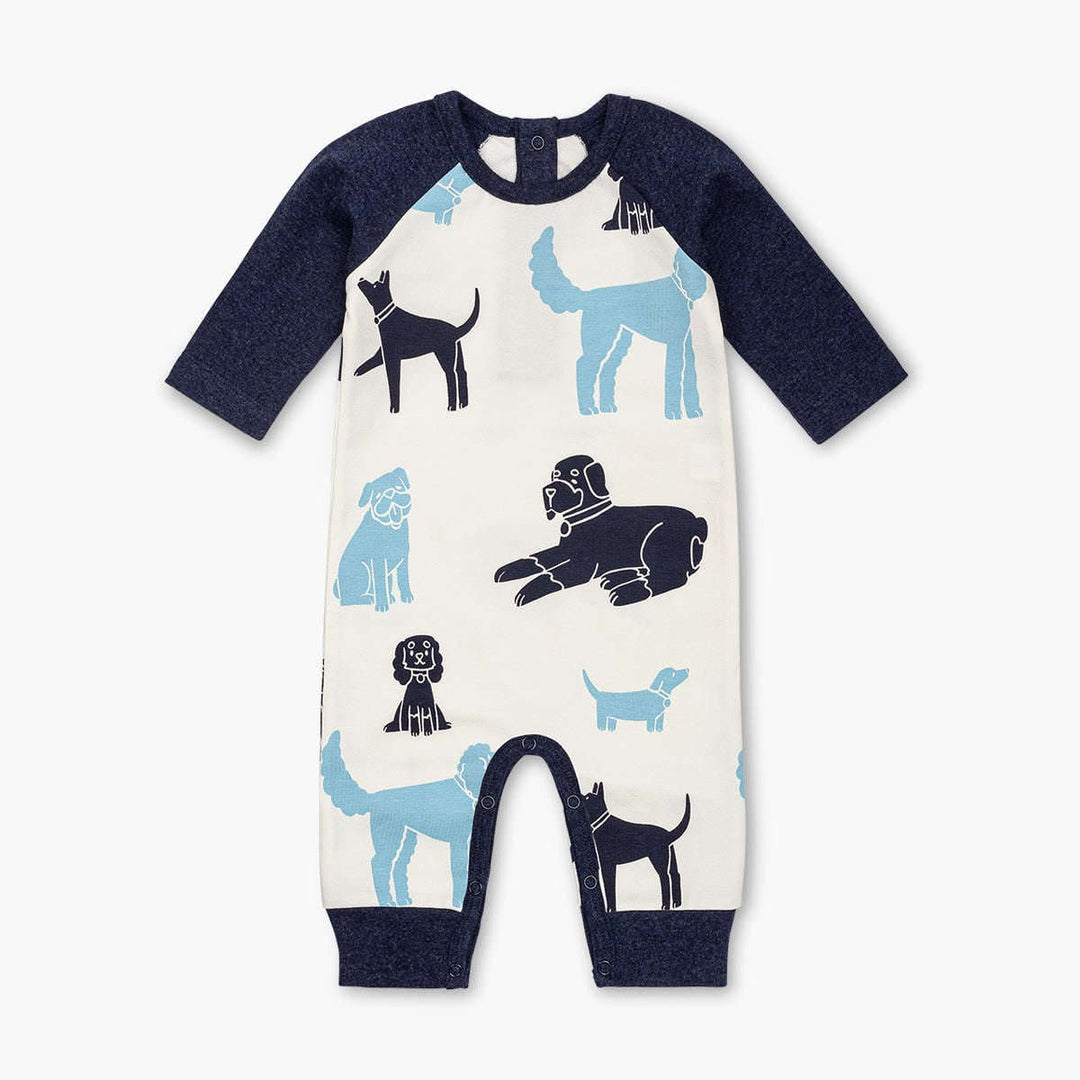 Little Slugger Romper - Blue Dogs