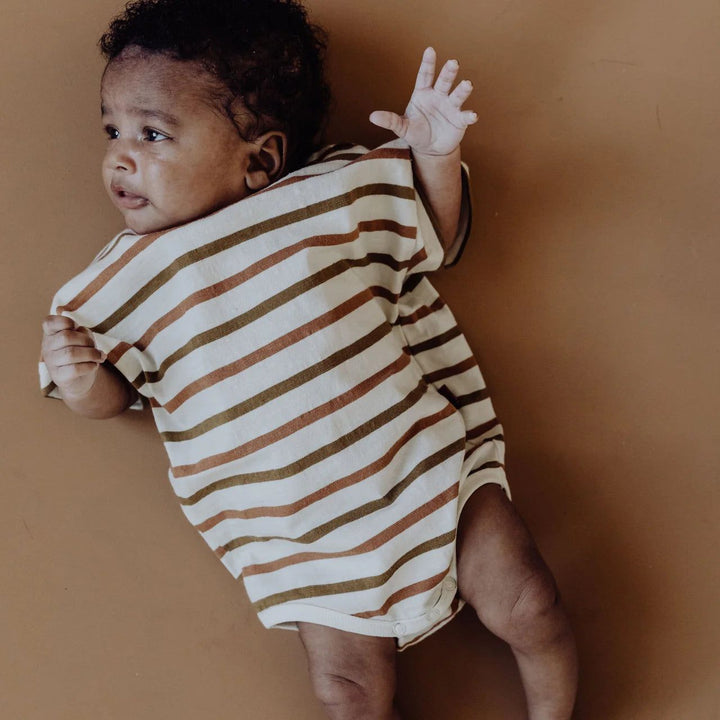 Organic Bodysuit - Multi Stripe Bodysuits + Onesies Kid Wild 