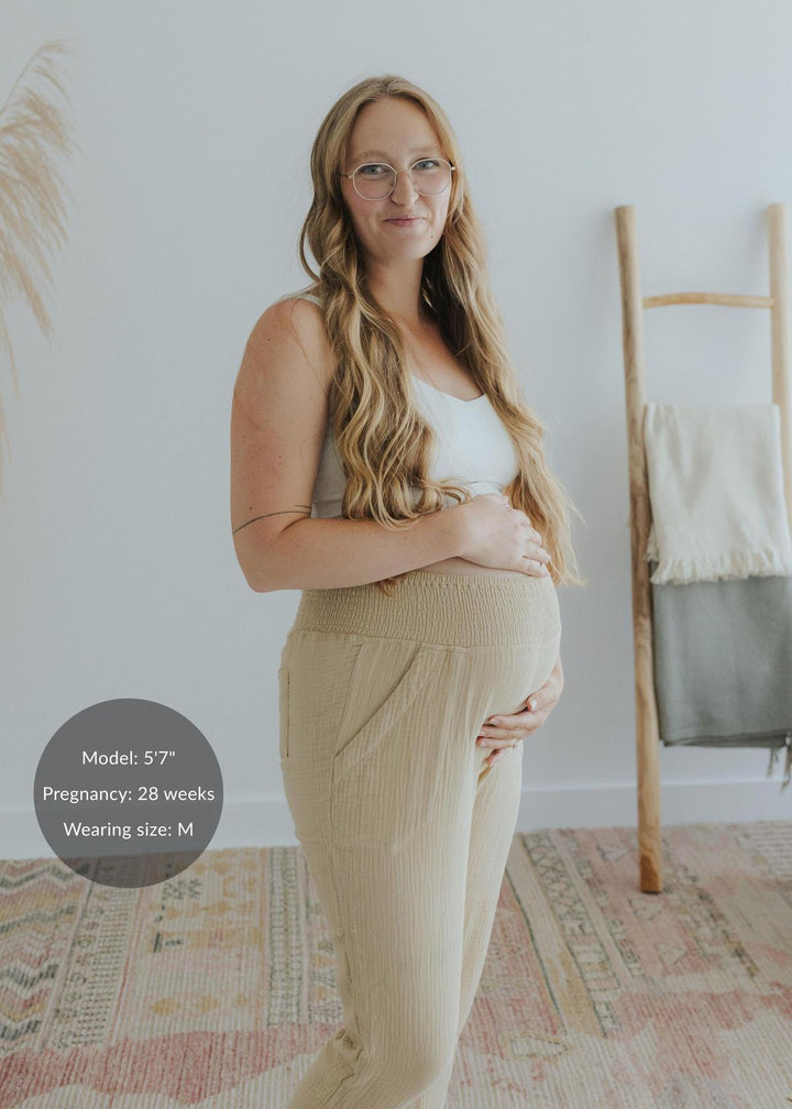 Everyday Transitional Cotton Breeze Gauze Pant - Warm Taupe