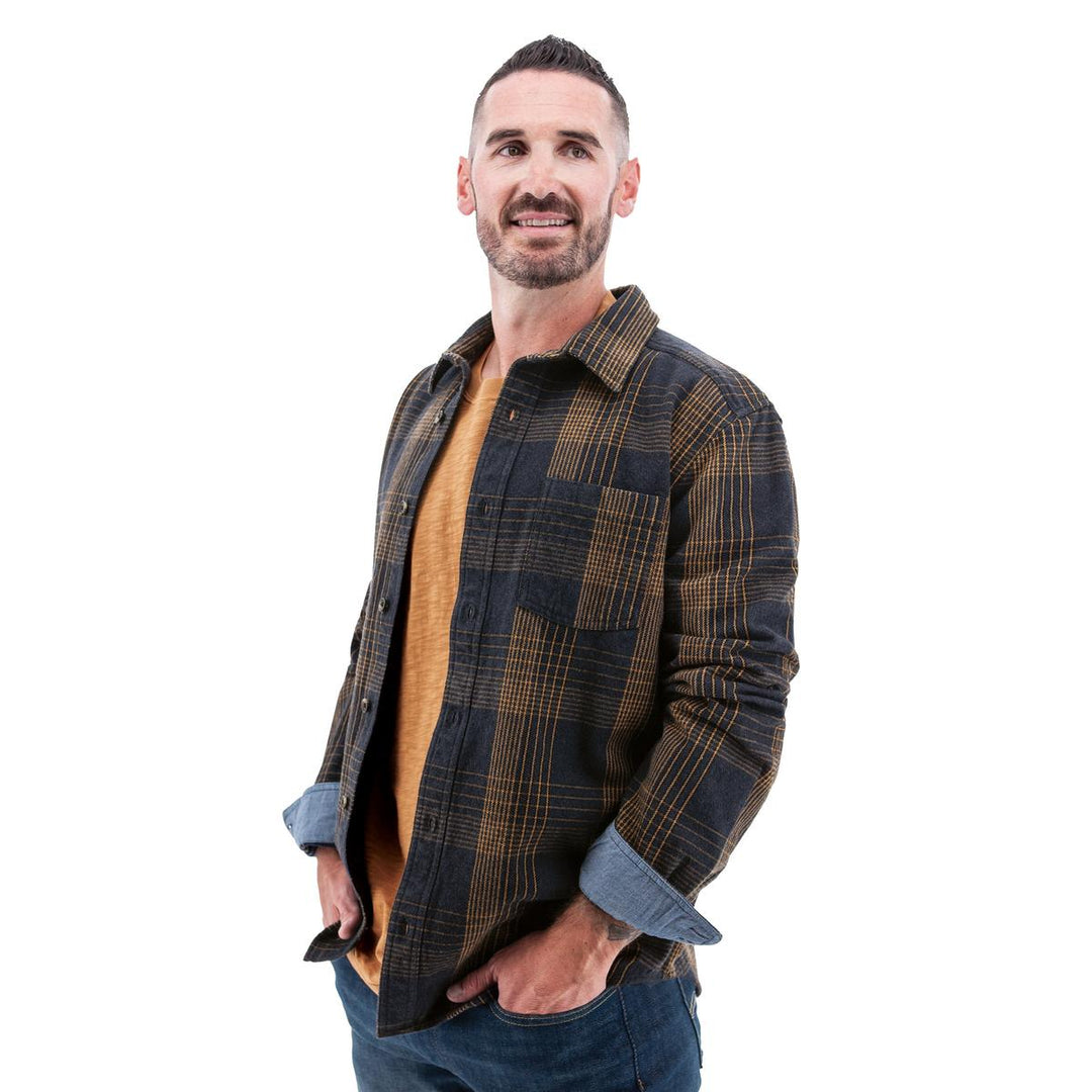 Miles Heavyweight Organic Flannel Shirt - Ombre