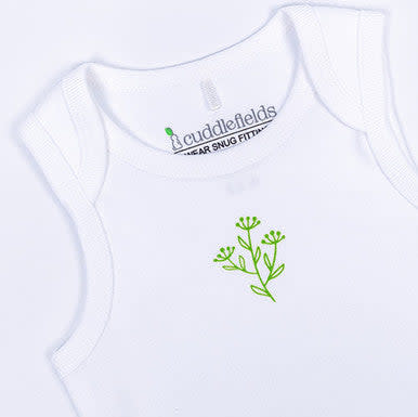 Bundle Of Joy Sleeveless Interlock Bodysuit - Innocence White