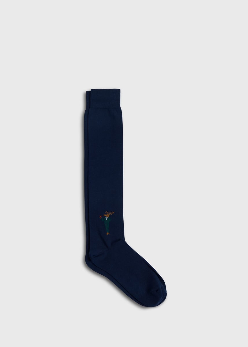 Dasher Holiday Sock - Navy