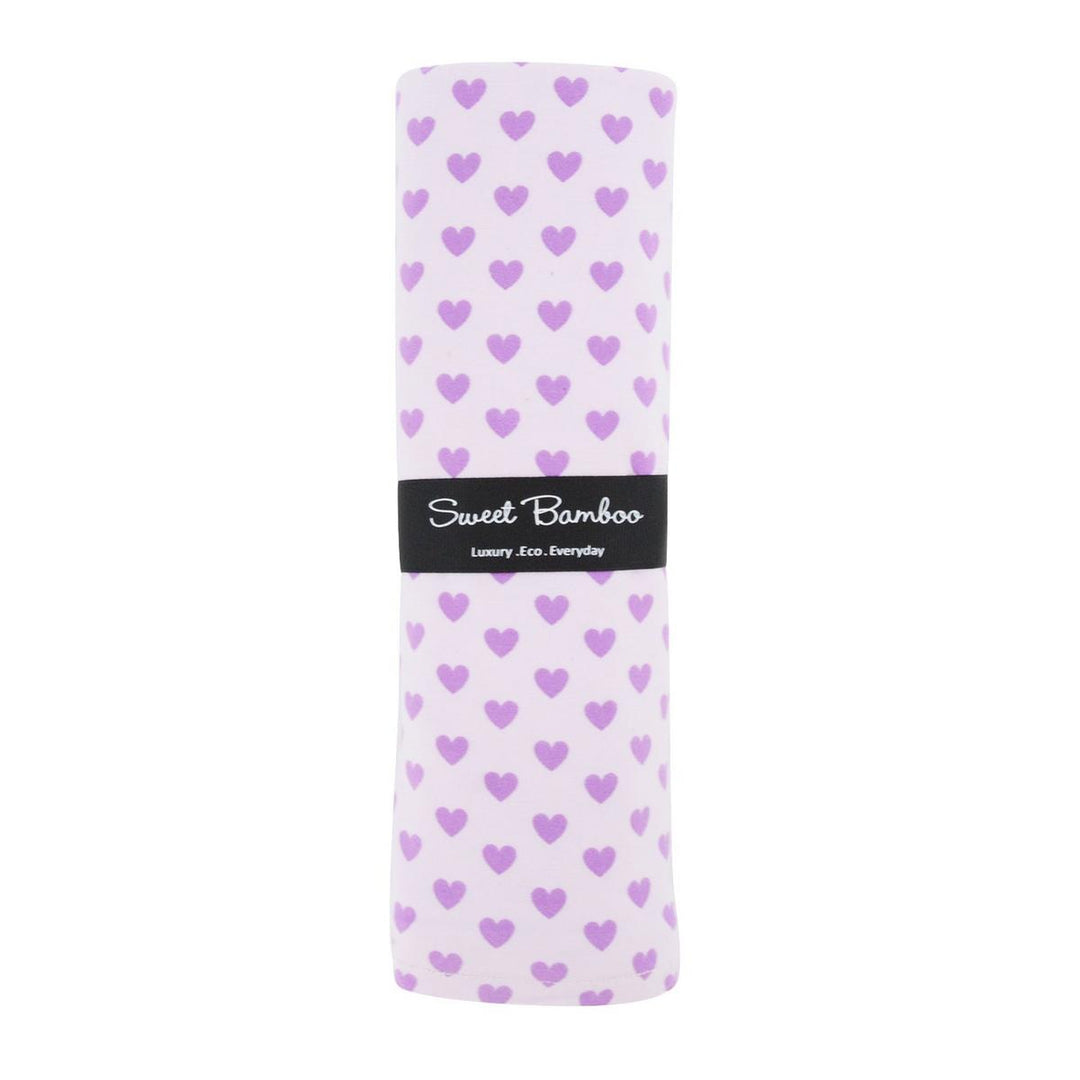 Oversized Swaddle - Purple Hearts