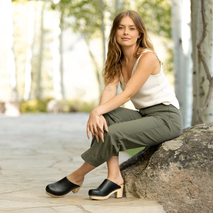 All-Day Heeled Clog - Black - FINAL SALE