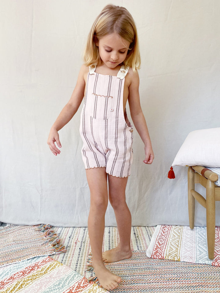 Josette Striped Overall - Powder