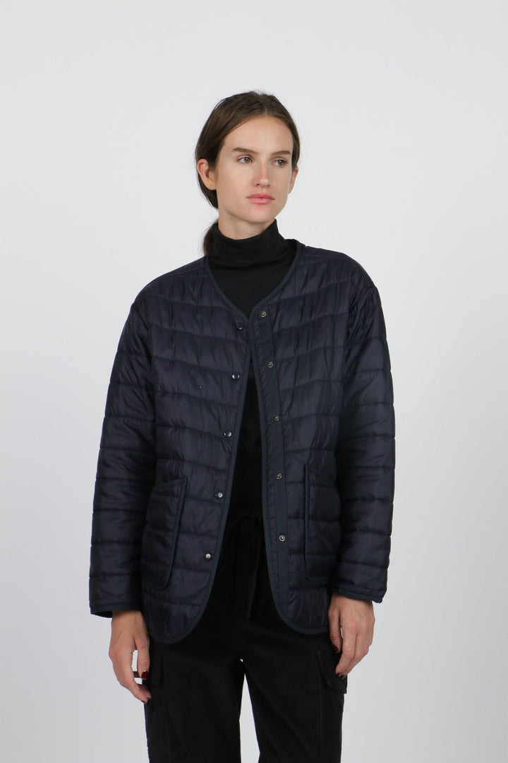 Nylon Padded Jacket - Navy