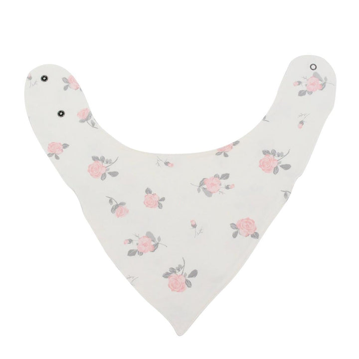 Baby Bib - Roses White