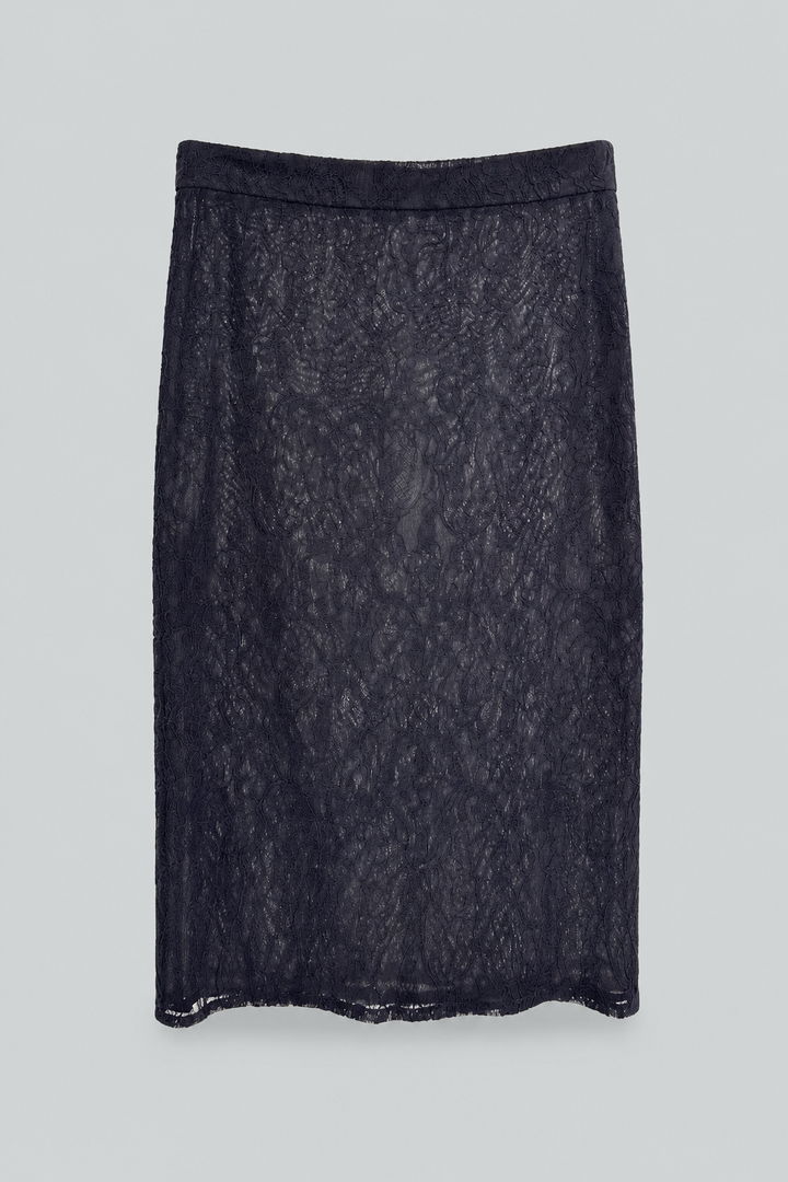 Lace-Up Skirt - Black