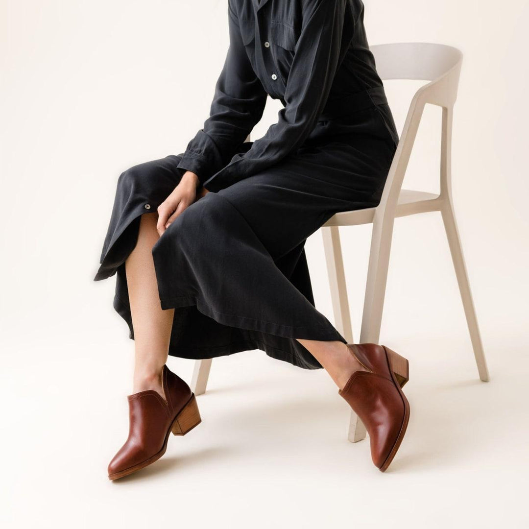 Mia Everyday Ankle Bootie - Auburn - FINAL SALE