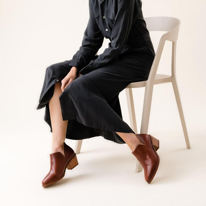 Mia Everyday Ankle Bootie - Auburn - FINAL SALE