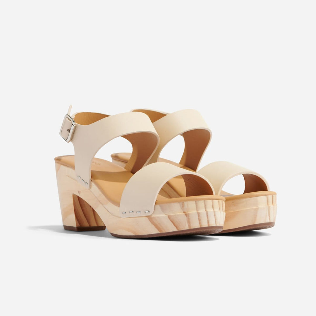 All-Day Open Toe Clog - Bone - FINAL SALE