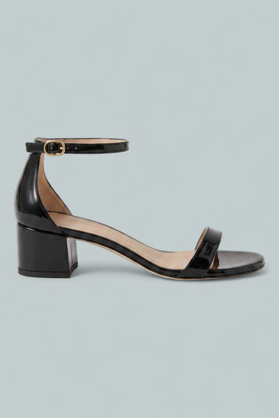 Women's Nudist Block Heel Sandals - Black