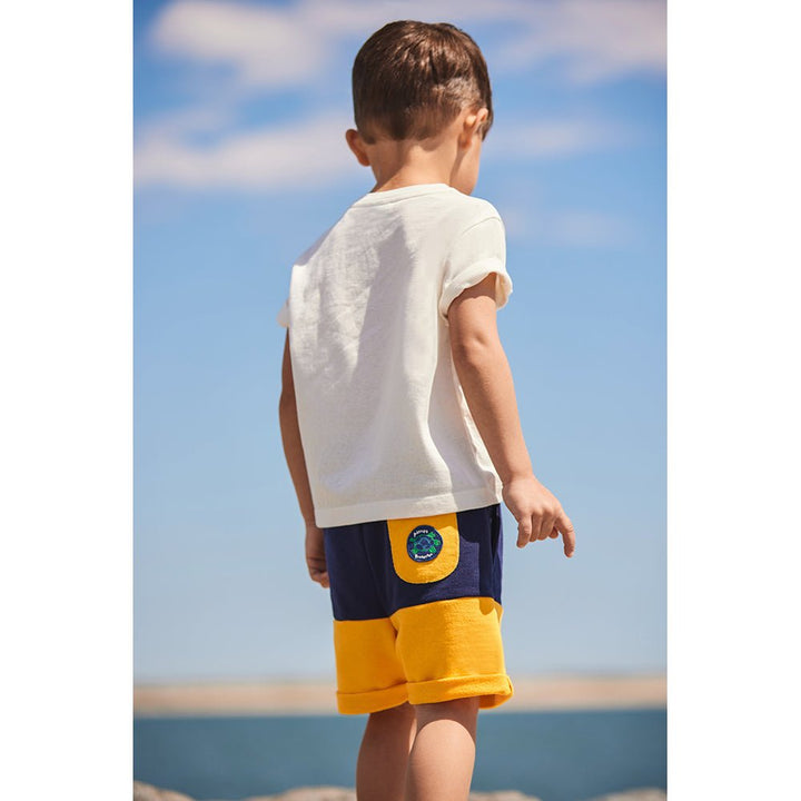 Bi-Color Shorts - Navy & Yellow