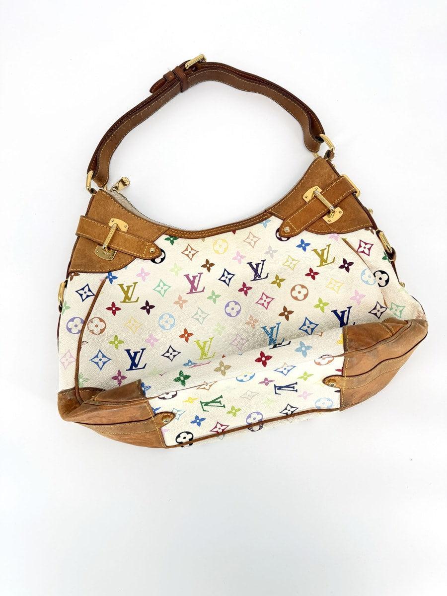 Pre-Owned Louis Vuitton Greta Crossbody Multicolor White