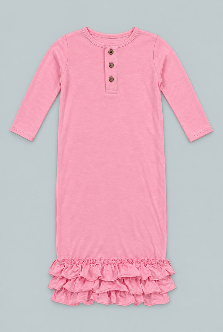 Ruffle Gown - Tulip Pink