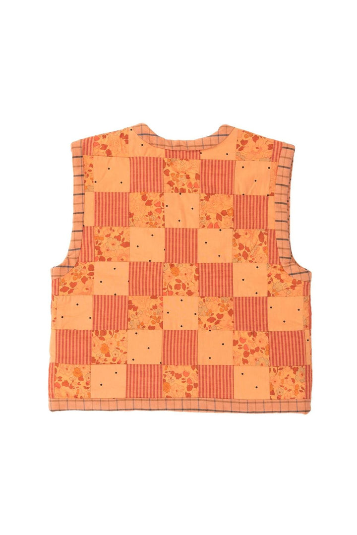 Children's Reversible Patchwork Vest - Apricot