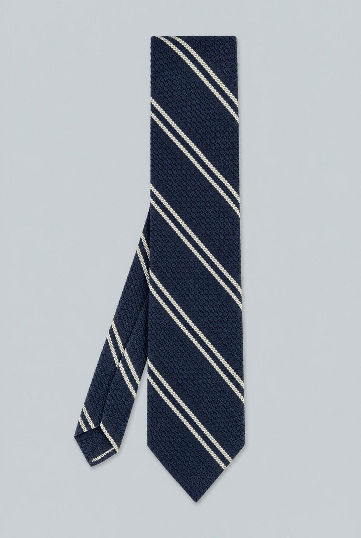 Silk Grenadine Stripe - Navy