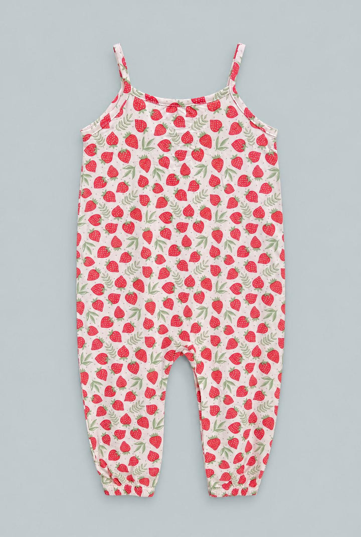 Tank Pant Romper - Strawberry Basil