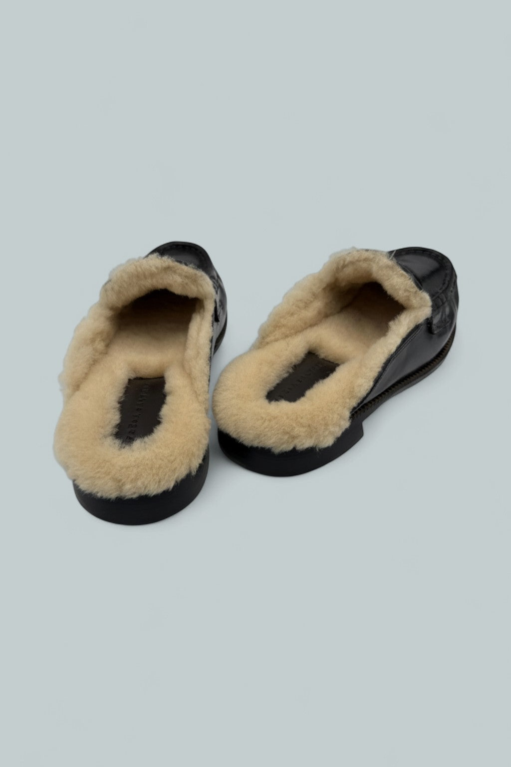 Temi Shearling Penny Loafer Mule - Espresso Spazzolato