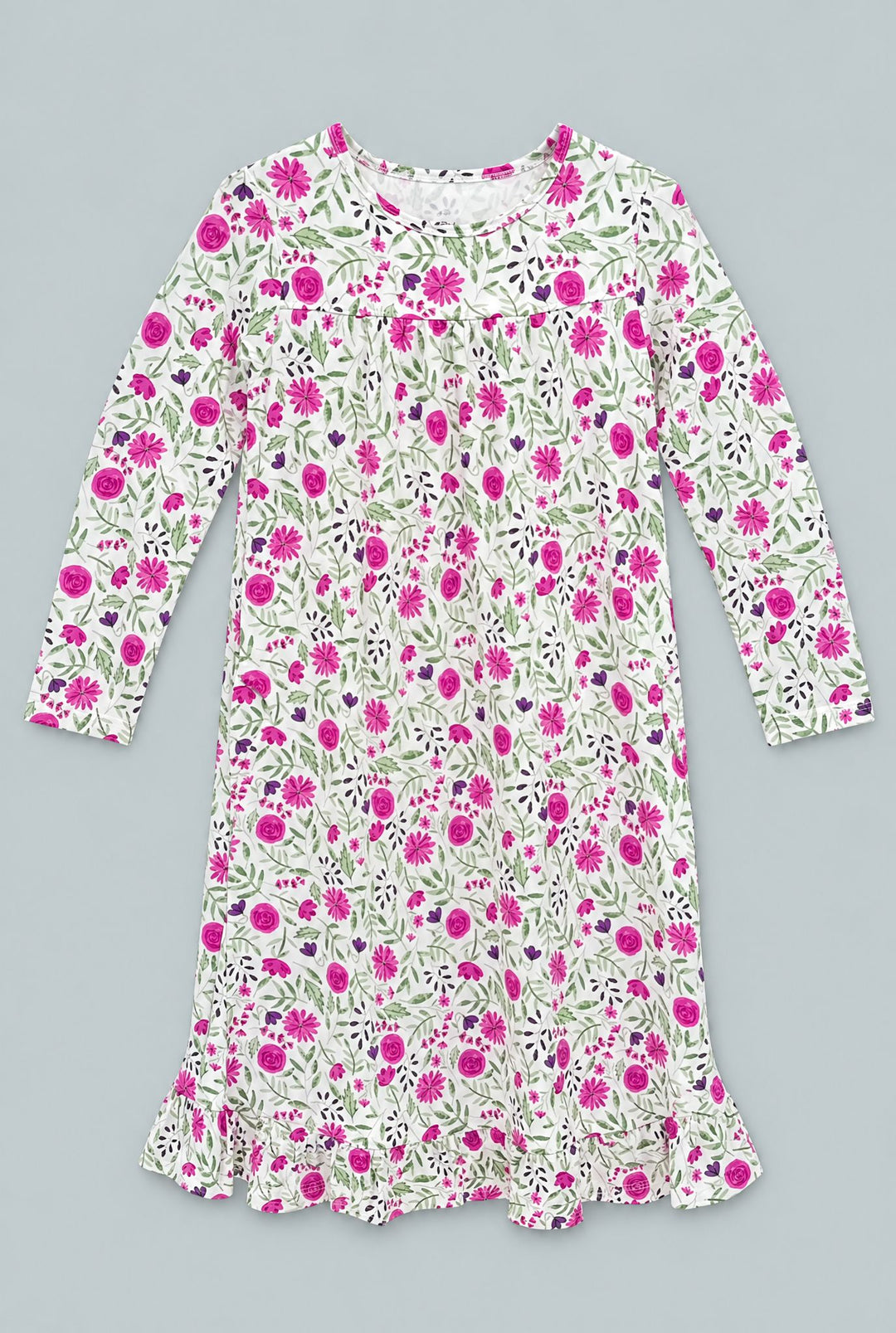 Sweet Purple Flowers Boho Dress - Lainey