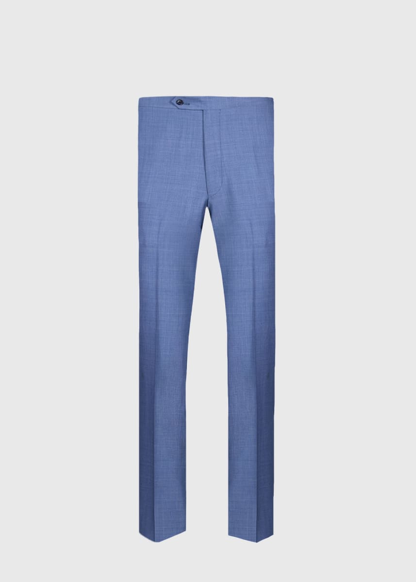 Mid Blue All Year Wool Suit - Mid Blue