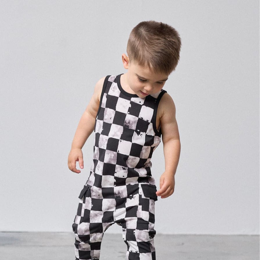Checkered Tank Romper