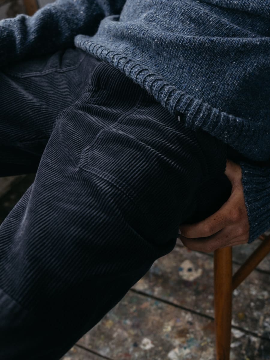 Men's Basset Cord Trouser - Navy