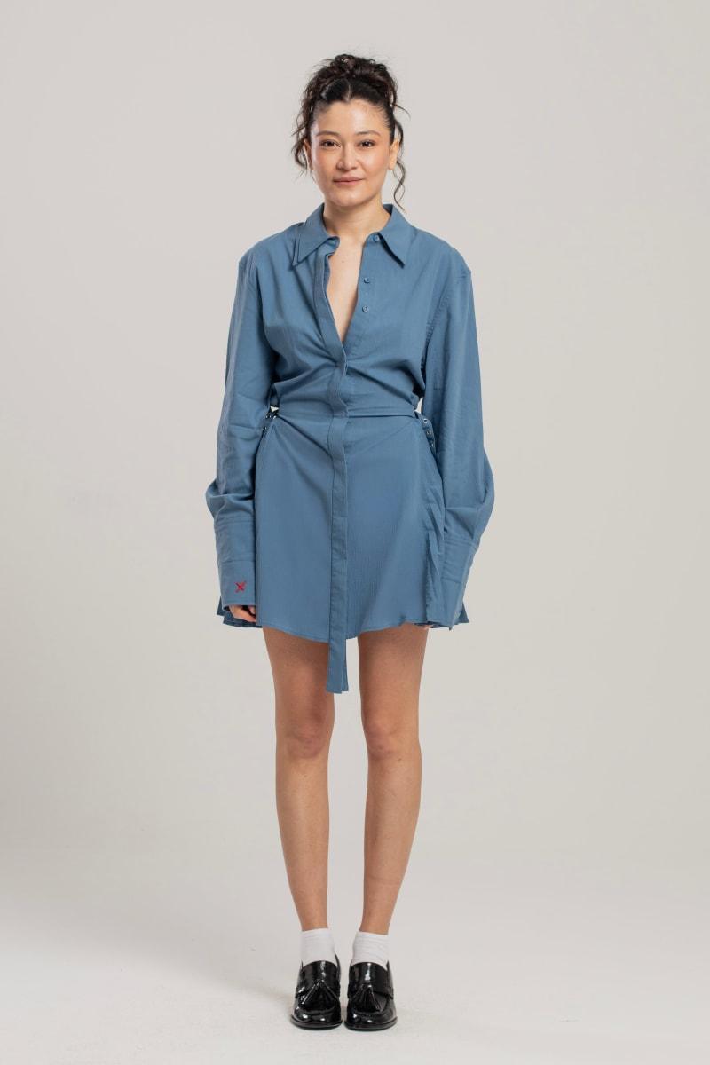 Free Heaven Pleated Dress - Coronet Blue