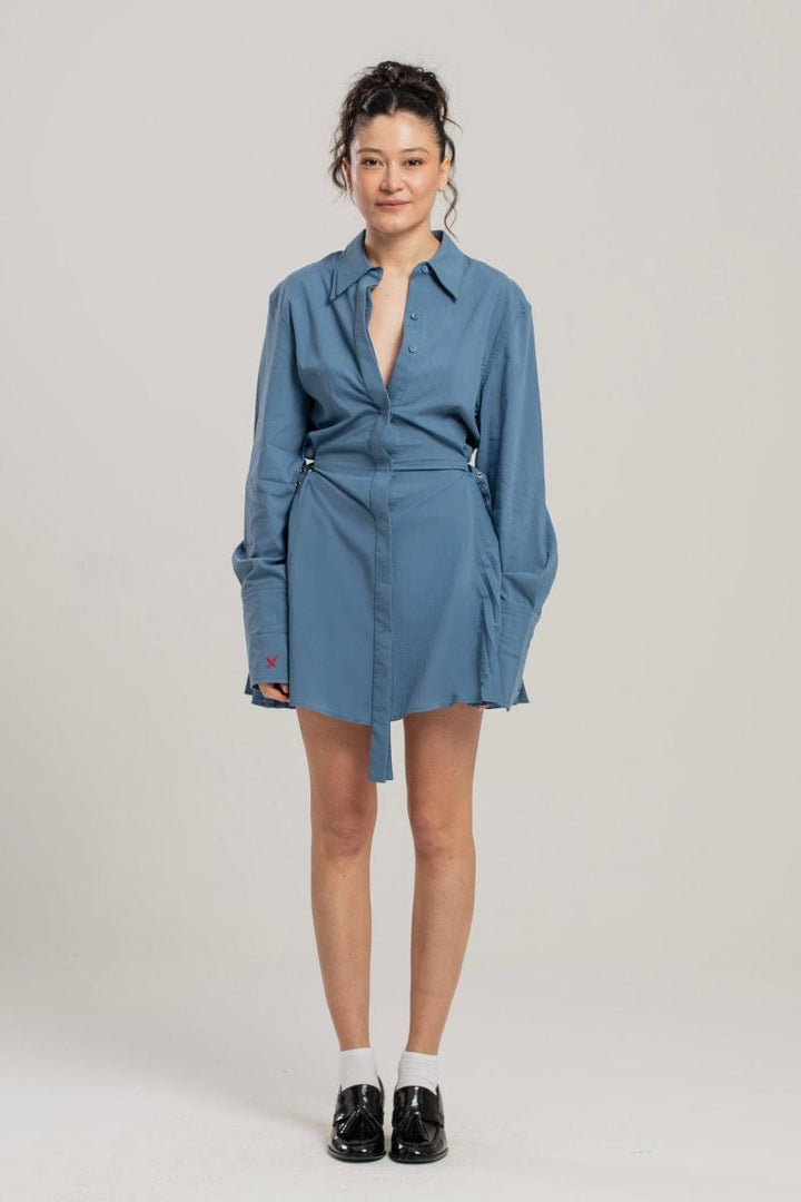 Free Heaven Pleated Dress - Coronet Blue