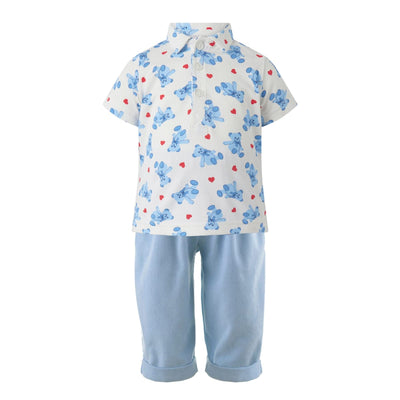 Bear Hearts Polo & Trousers Set