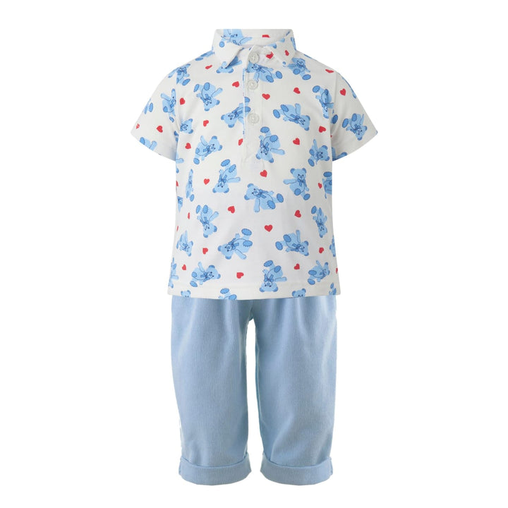 Bear Hearts Polo & Trousers Set