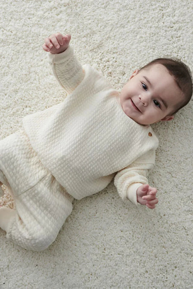 Padding baby pants - Ivory - joggers - baby