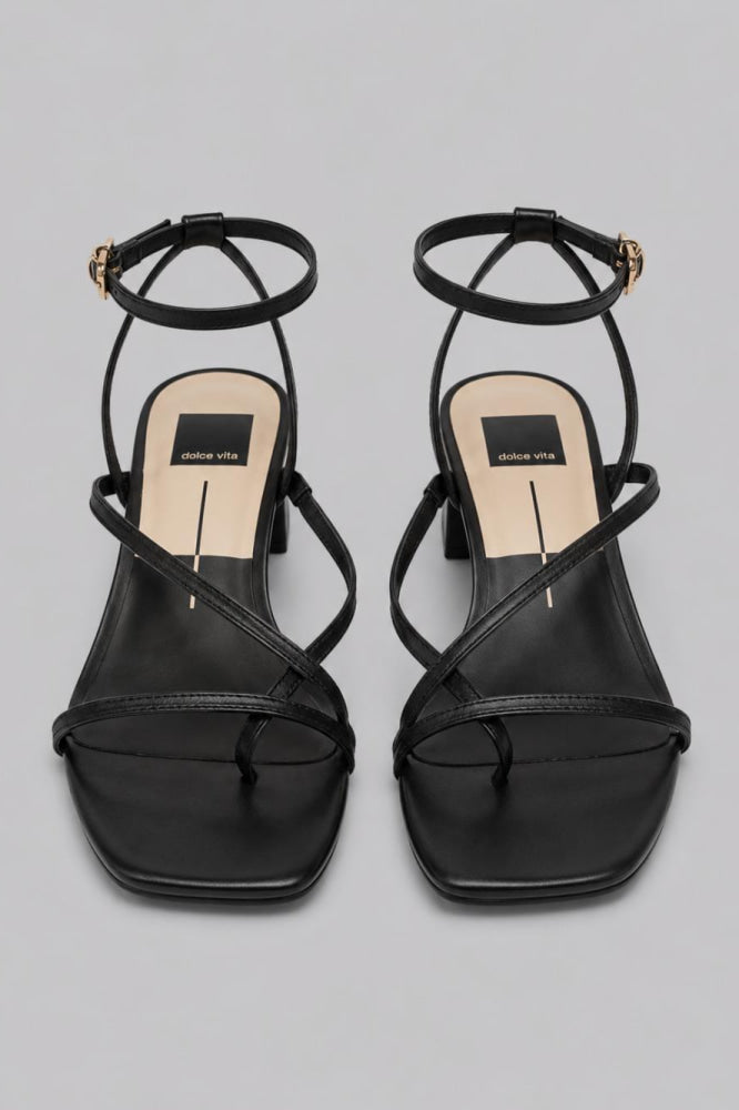 Karlos Sandals - Black Leather - 8.5 - Sandal
