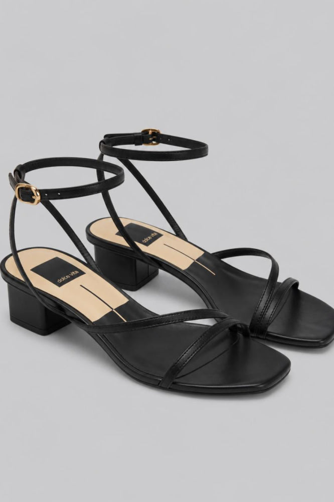 Karlos Sandals - Black Leather - 8.5 - Sandal