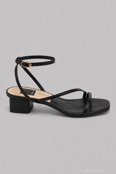 Karlos Sandals - Black Leather - 8.5 - Sandal