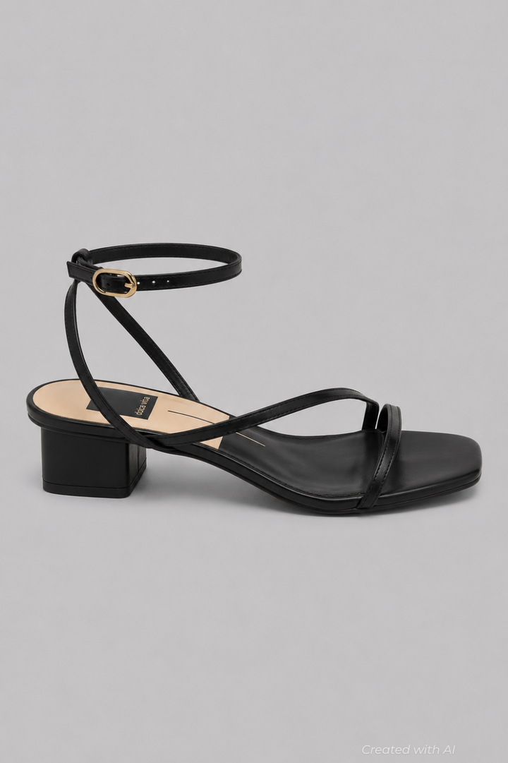 Karlos Sandals - Black Leather - 8.5 - Sandal