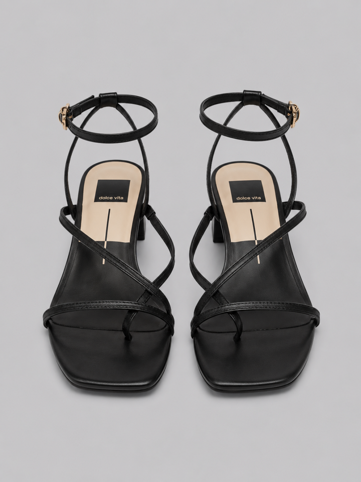 Karlos Sandals - Black Leather - 8.5 - Sandal