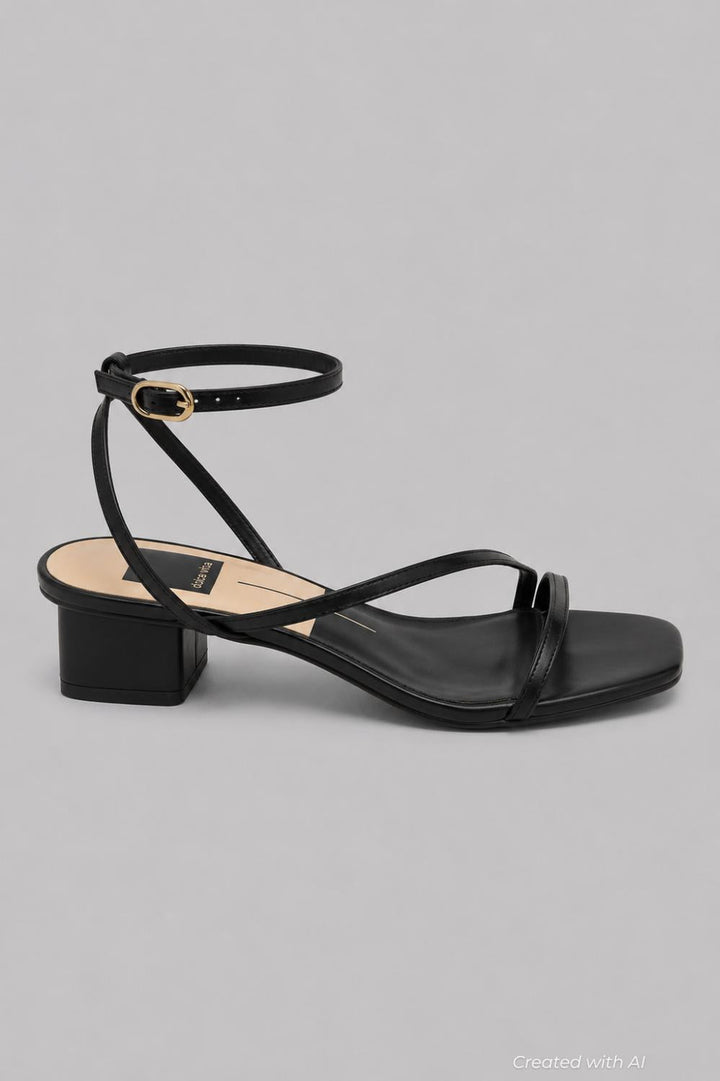 Karlos Sandals - Black Leather - 8.5 - Sandal