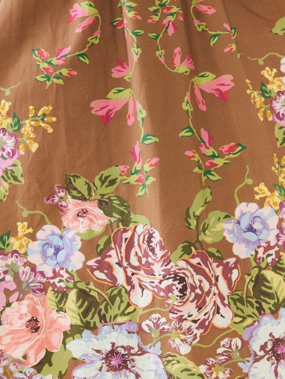 Katherine Dress - Caramel Victorian Floral - Dresses