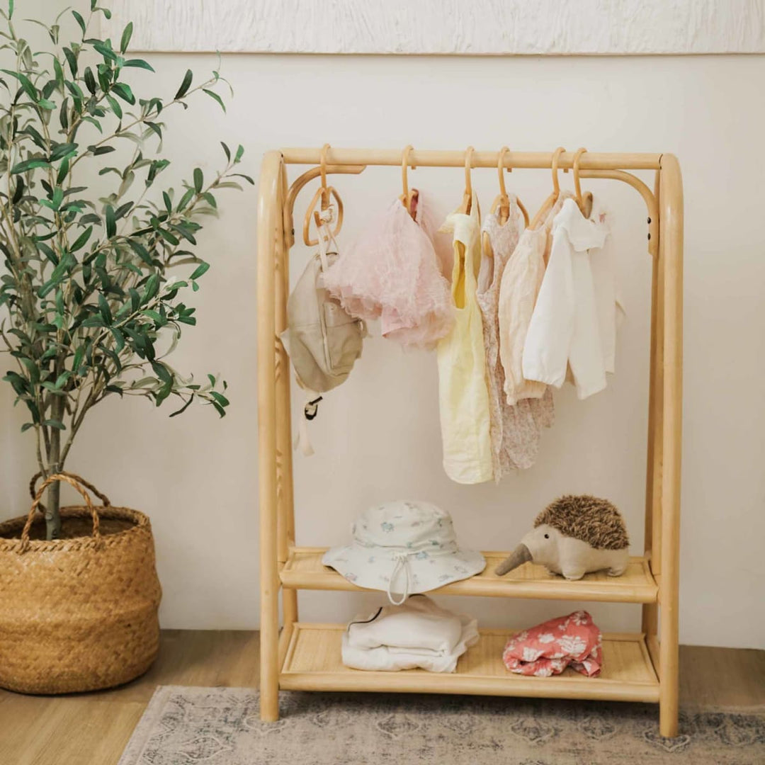 Belle Kids Montessori Clothing Rack - Natural
