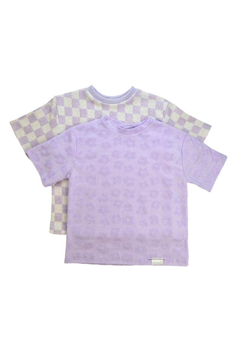 Oversize T-Shirt - Lavender Macaron Flowers