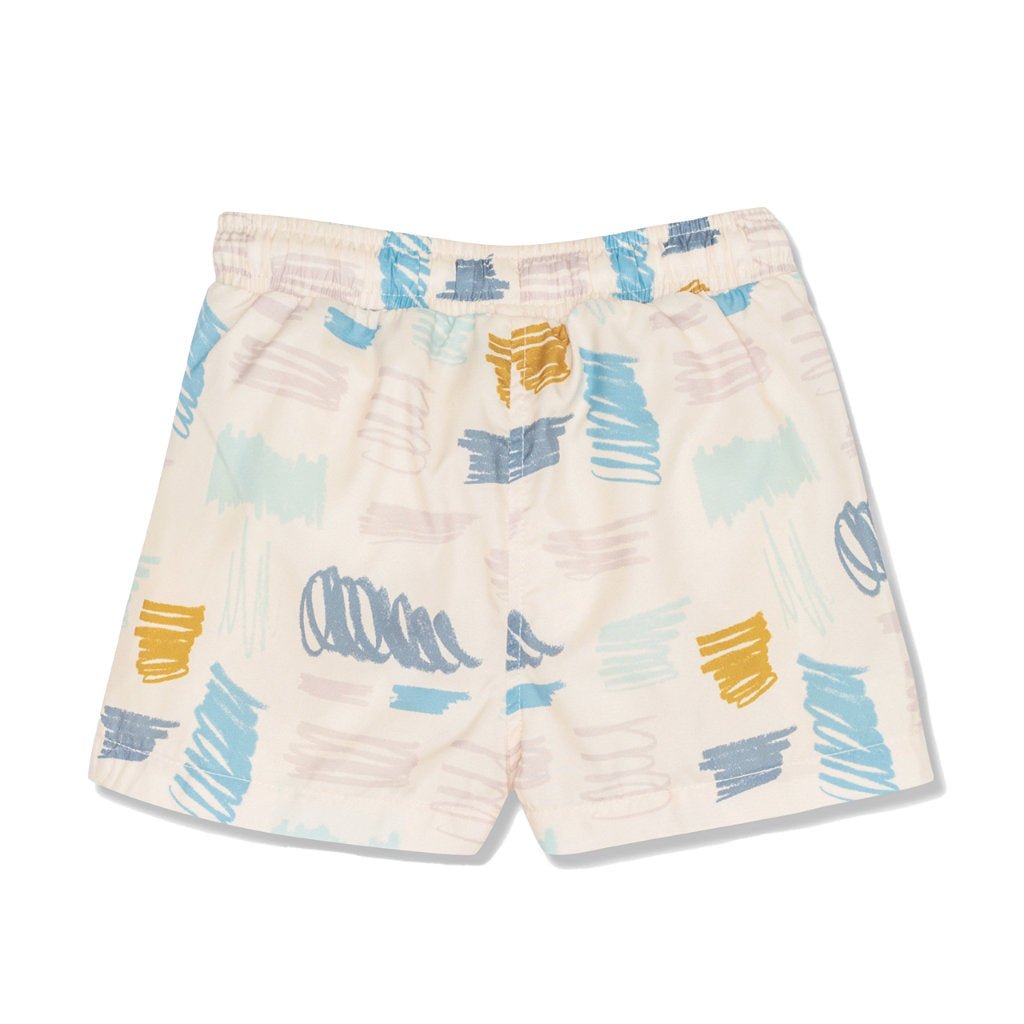 Scribble Kid Trunk - Cream/scribble