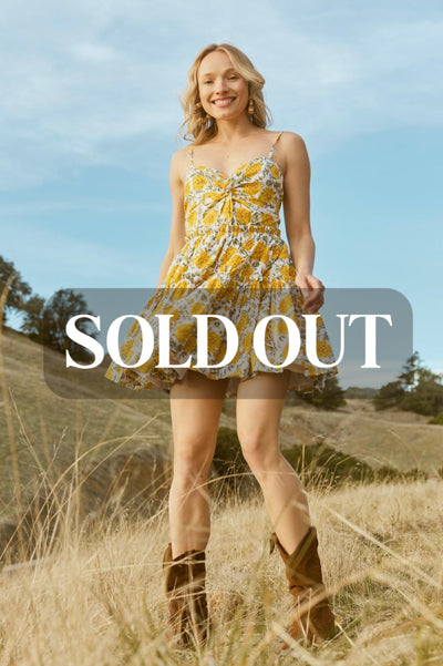 Kelsey Mini Dress - Cream/Canary Floral - FINAL SALE - Dresses