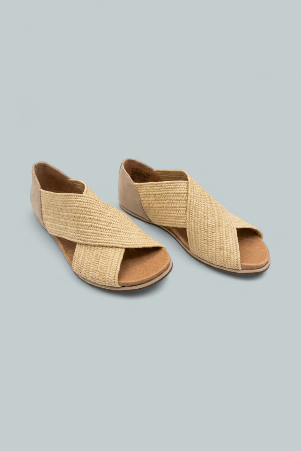 Kenneth Cole Laniey Slip On Crisscross Sandals - Natural - 6.5 - Sandals