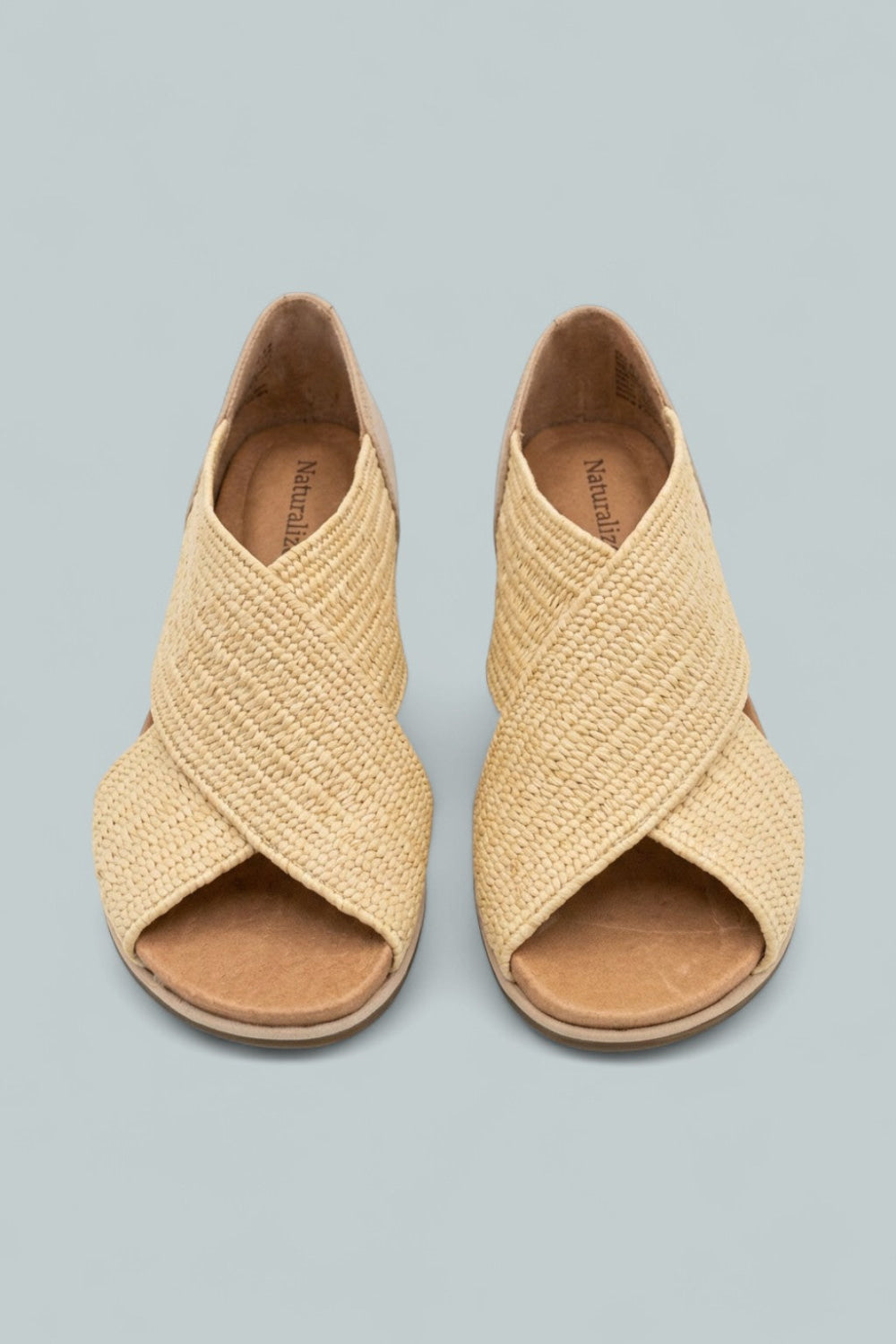 Kenneth Cole Laniey Slip On Crisscross Sandals - Natural - 6.5 - Sandals