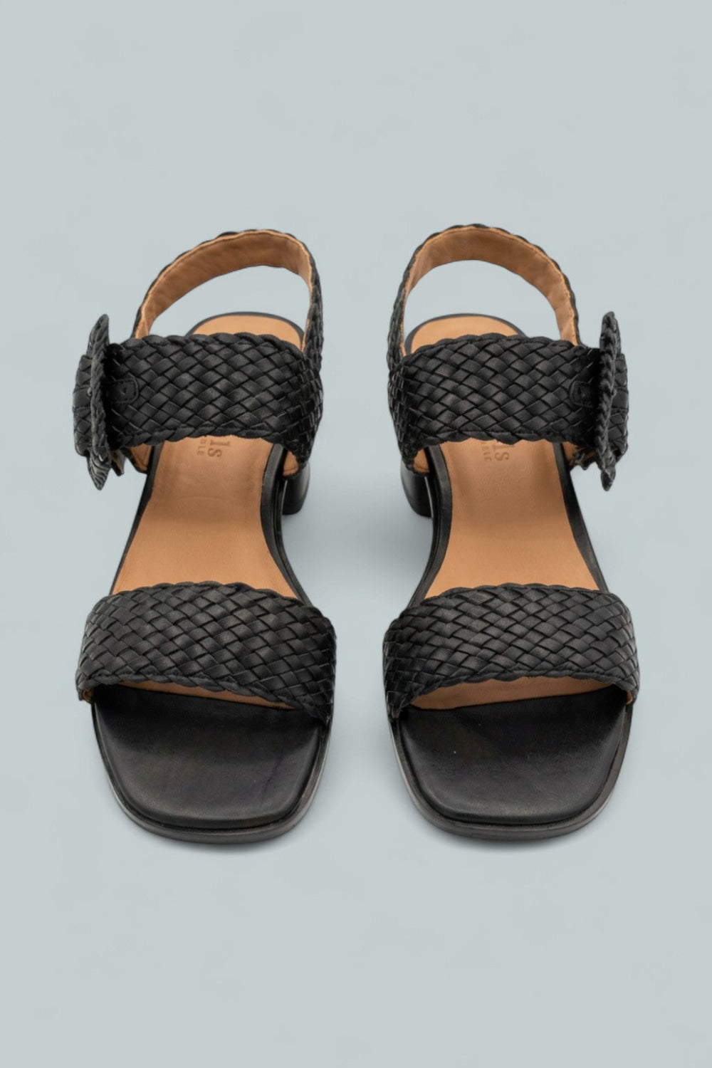 Kenneth Cole Madylyn Buckled Sandals - Black Leat - 9 - Sandals