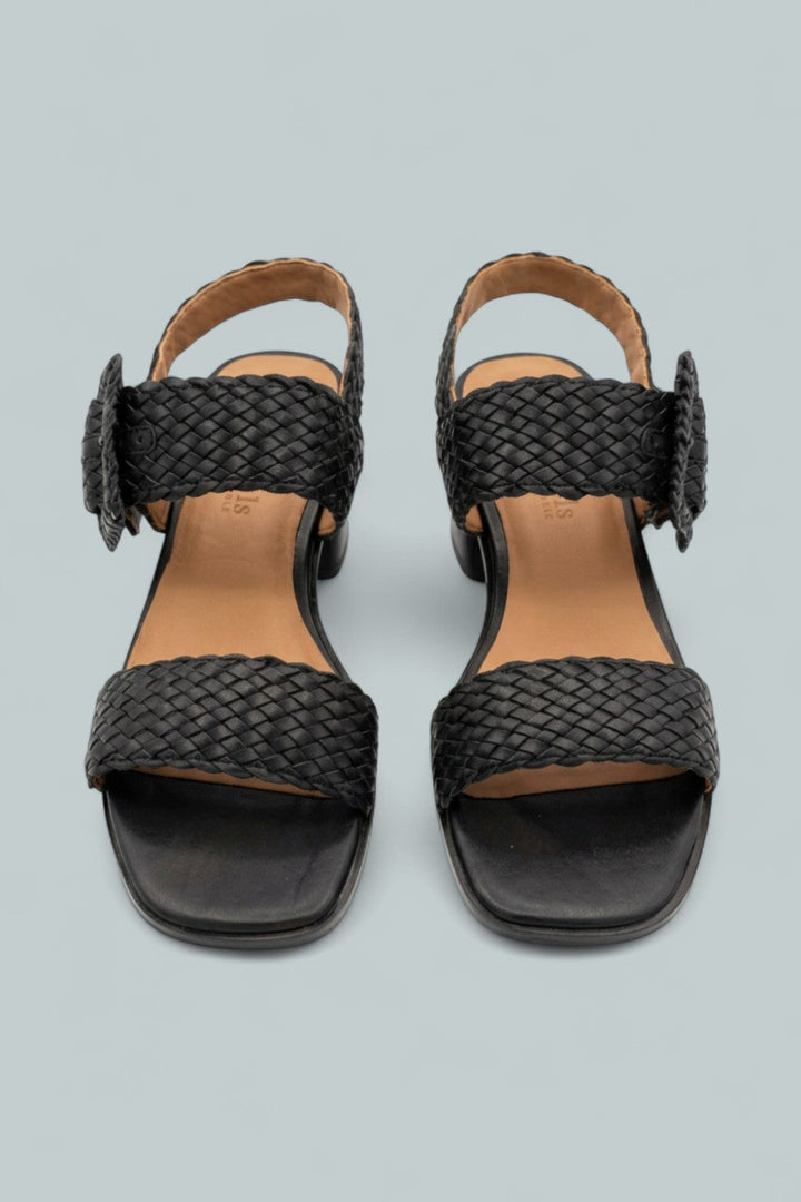 Kenneth Cole Madylyn Buckled Sandals - Black Leat - 9 - Sandals